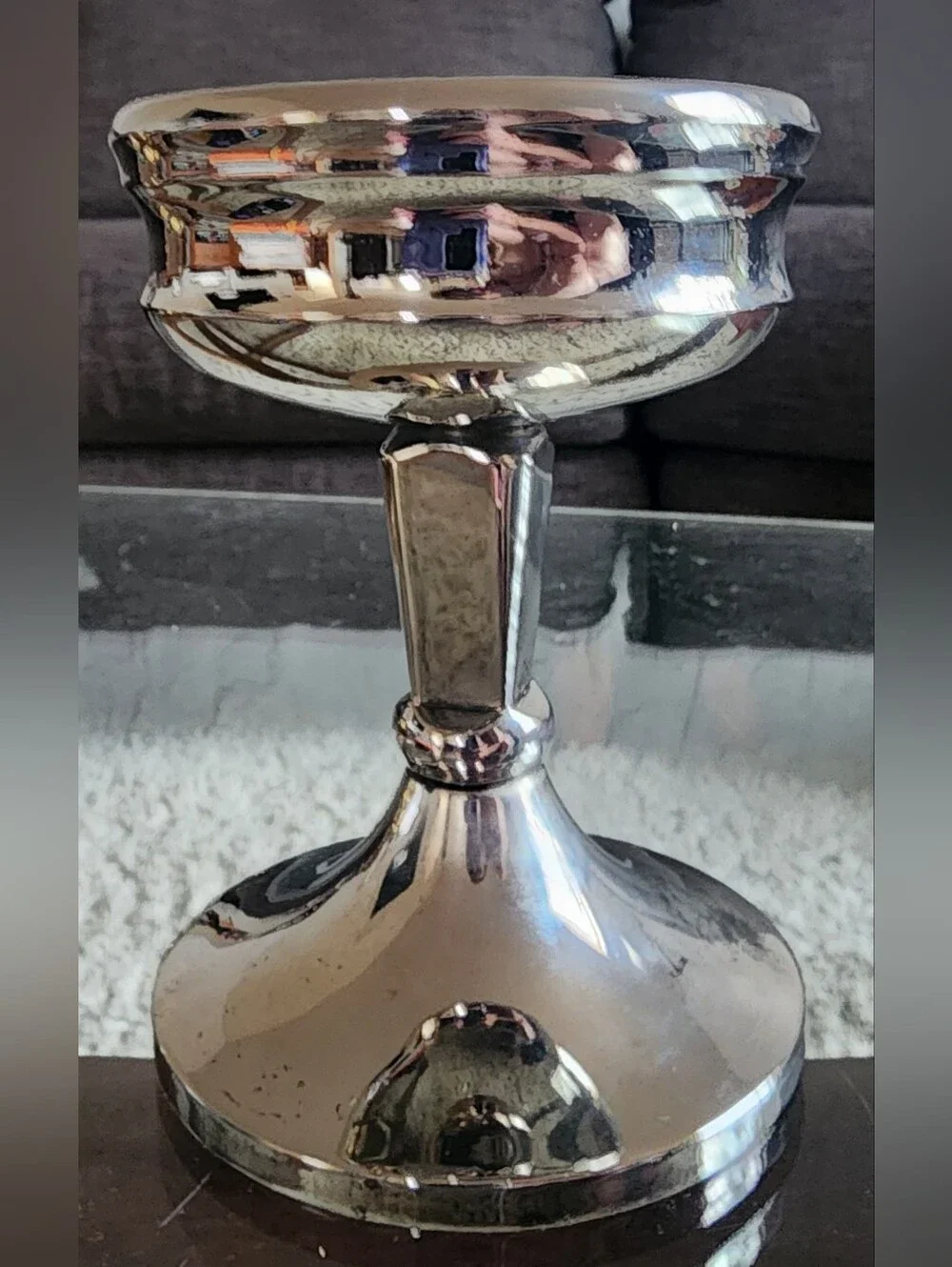 Pottery Barn Silver Plated Candle Stand